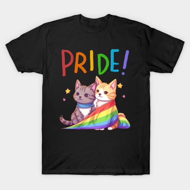 cat lgbt flag gay pride month transgender rainbow lesbian T-Shirt by IYearDesign